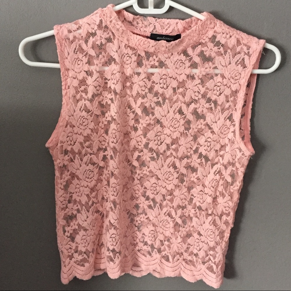 Lace crop top.